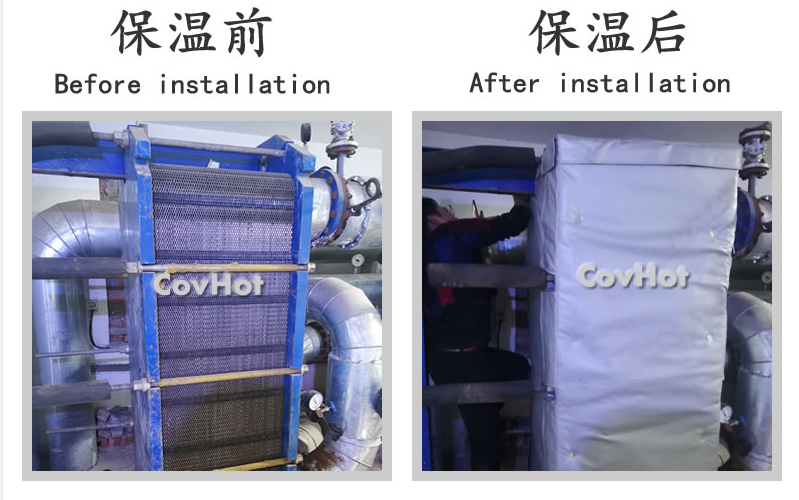 板式<a href=http://www.rgdvyf.cn/e/tags/?tagname=%E6%8D%A2%E7%83%AD%E5%99%A8%E4%BF%9D%E6%B8%A9 target=_blank class=infotextkey>換熱器保溫</a>套,板換保溫罩